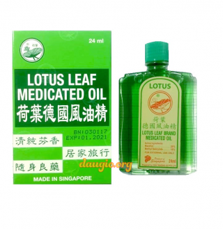 DẦU XANH LÁ SEN 24ML SINGAPORE - Lotus Leaf Medicated Oil